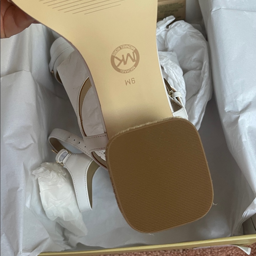 Michael Kors White and Tan Women's Sandals - Picture 11 of 12